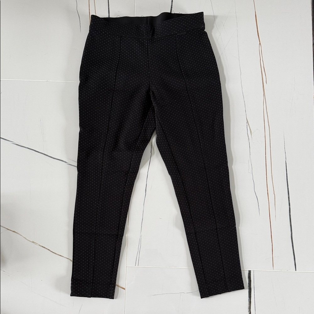 Anne Klein Black and White Striped Pants